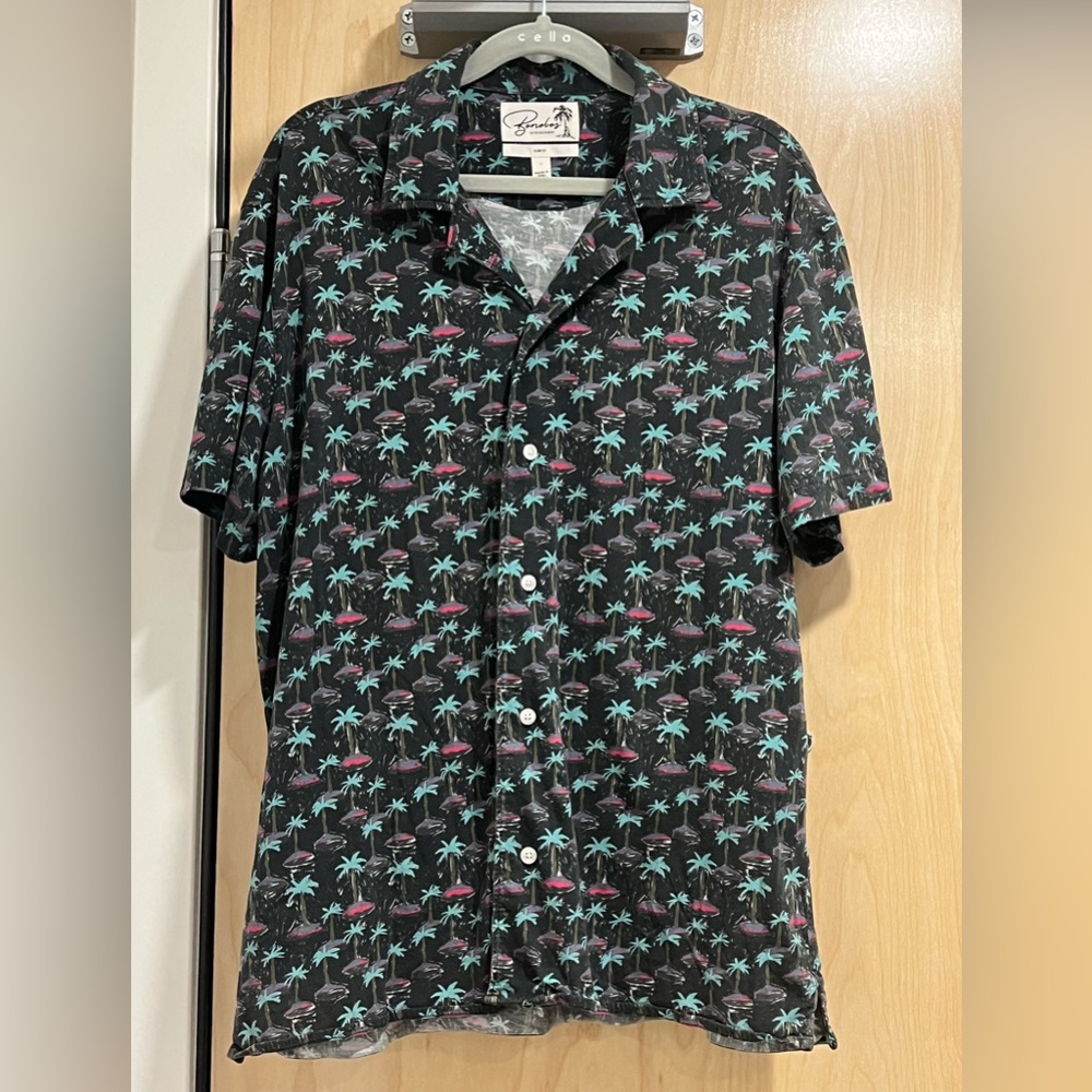 Bonobos Men’s Tropical Button Up Collared Short Sleeve Short